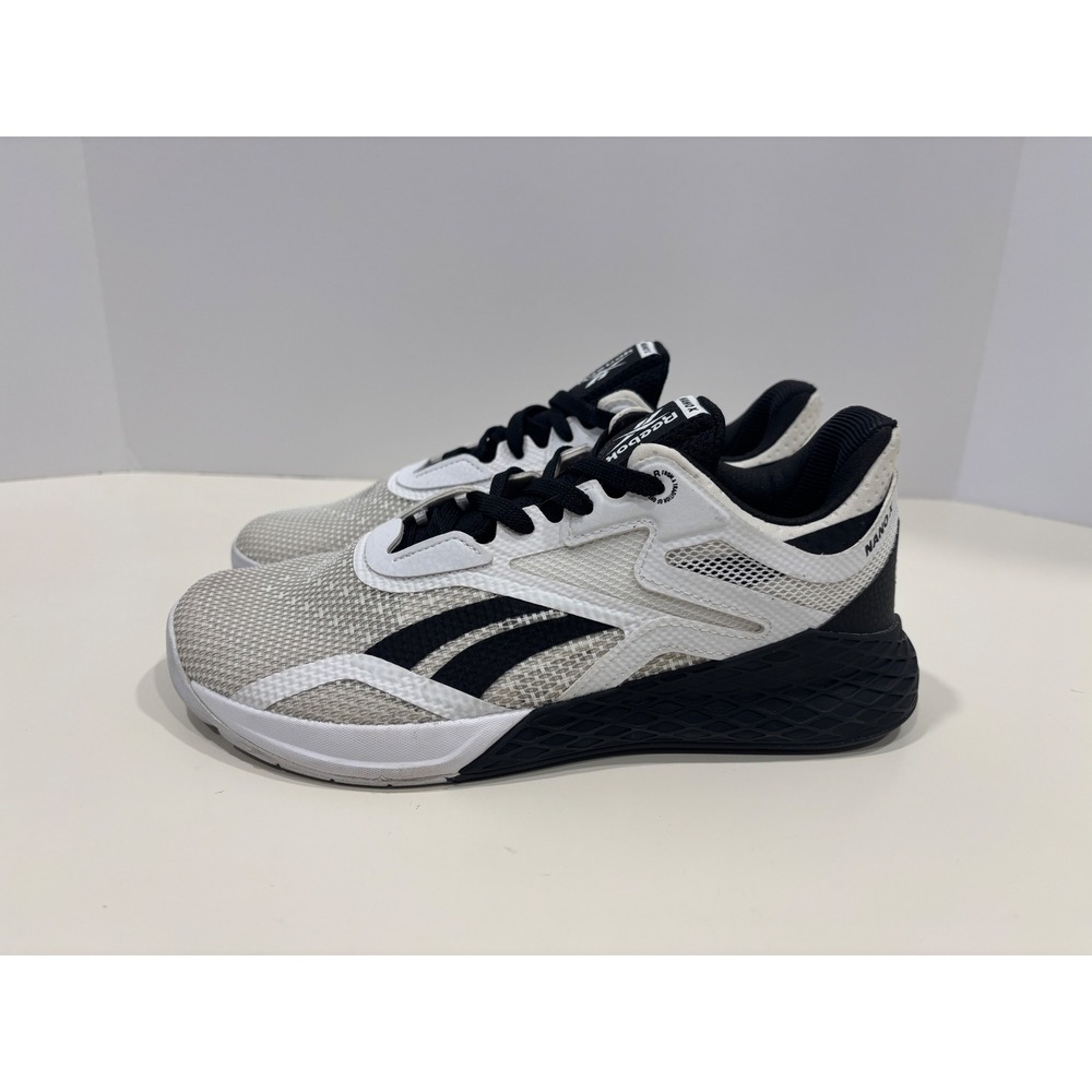 Reebok Nano X Women Training Shoes White Black GW6014 Size 7.5